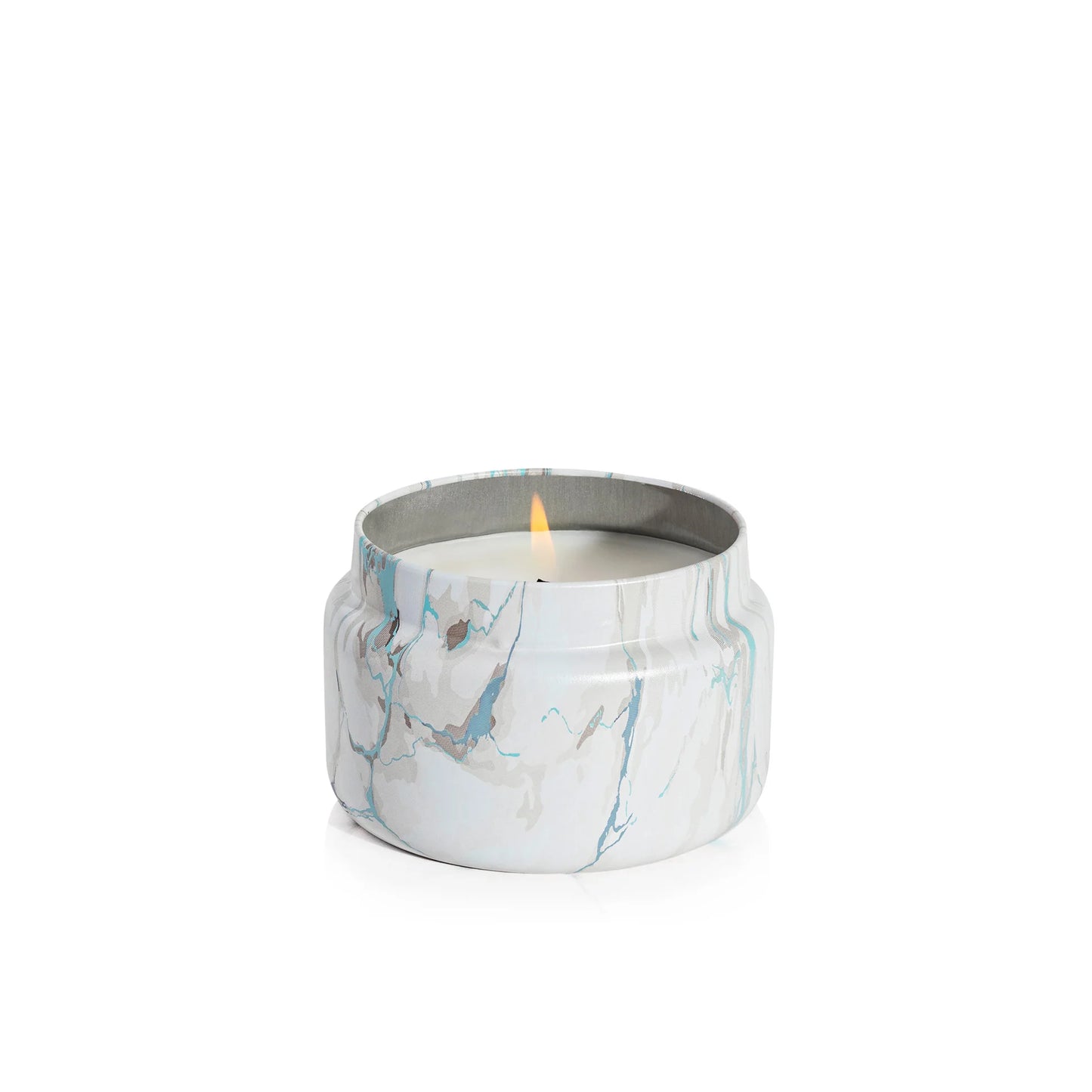 Blue Jean Modern Marble Travel Tin Candle