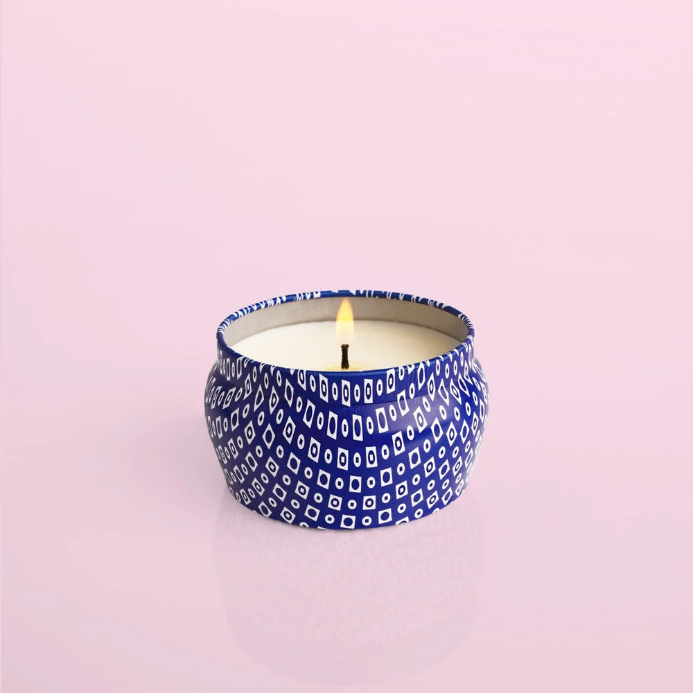 Volcano Signature Blue Mini Tin Candle