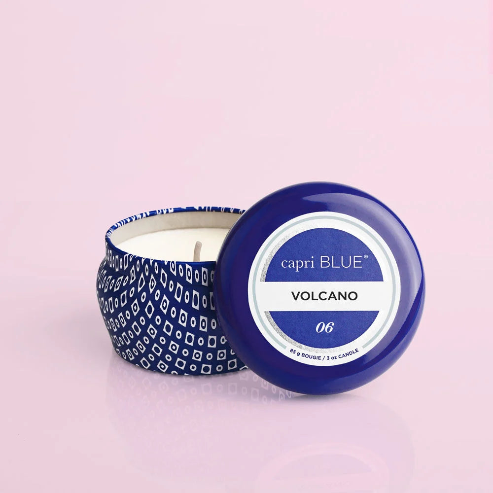 Volcano Signature Blue Mini Tin Candle