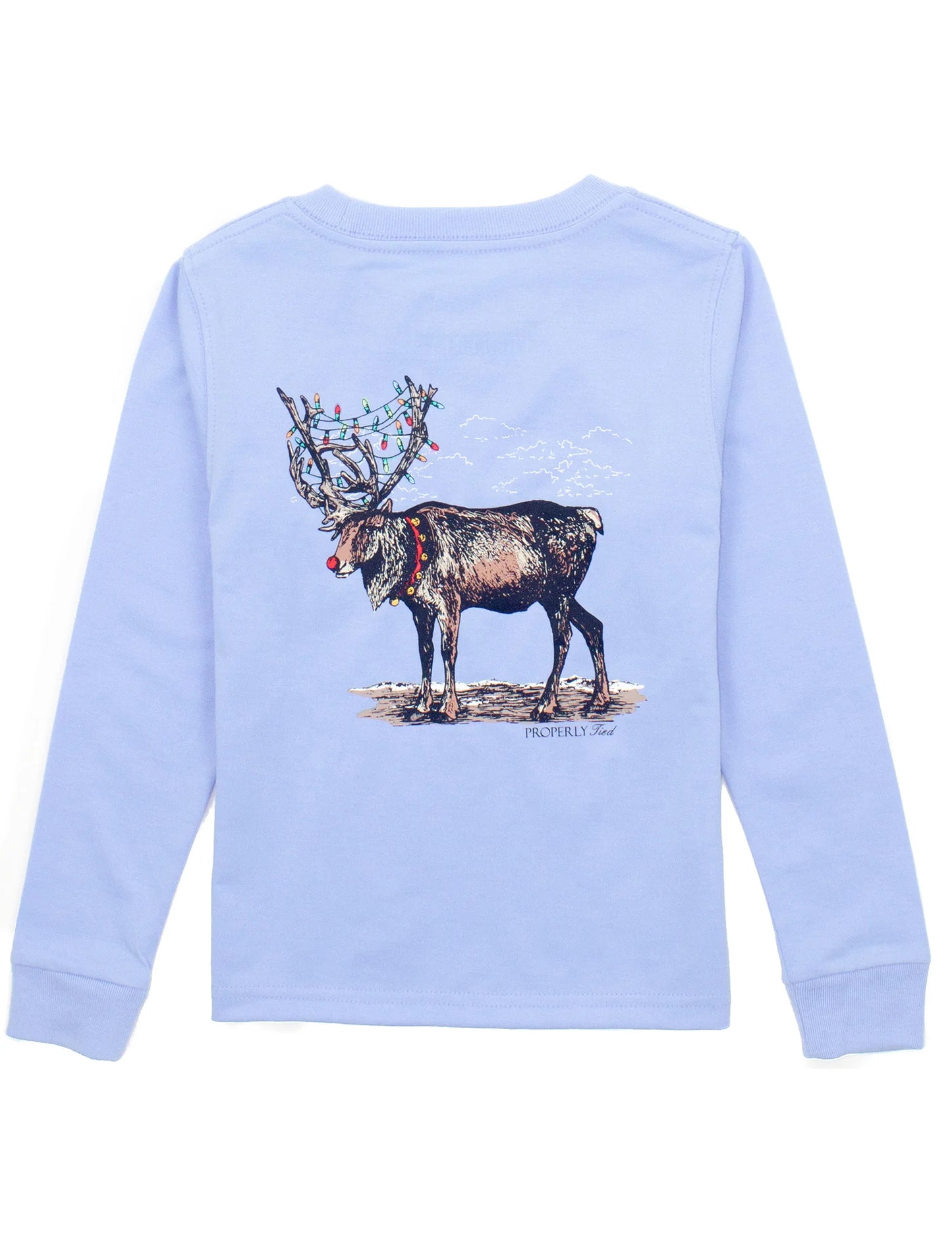 Boys Reindeer LS Light Blue Long Sleeve