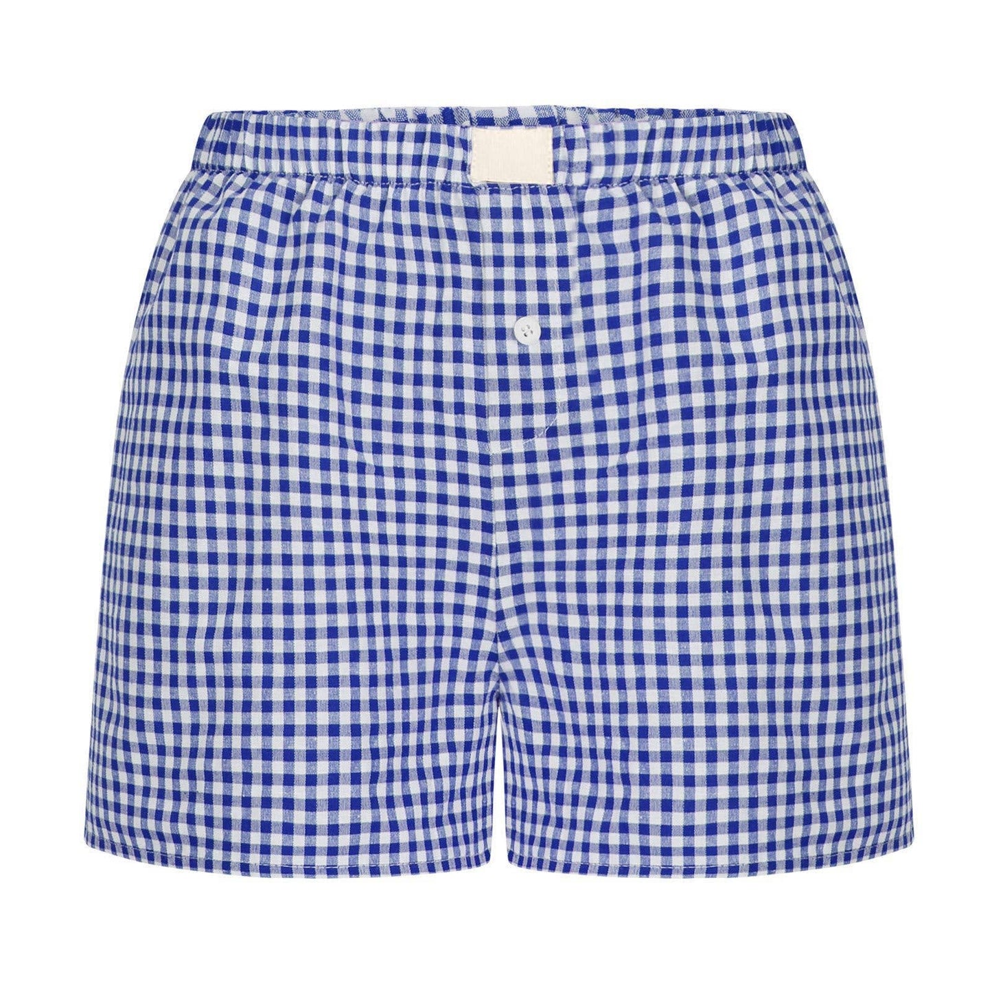 Gingham Pull-On Boxer Shorts