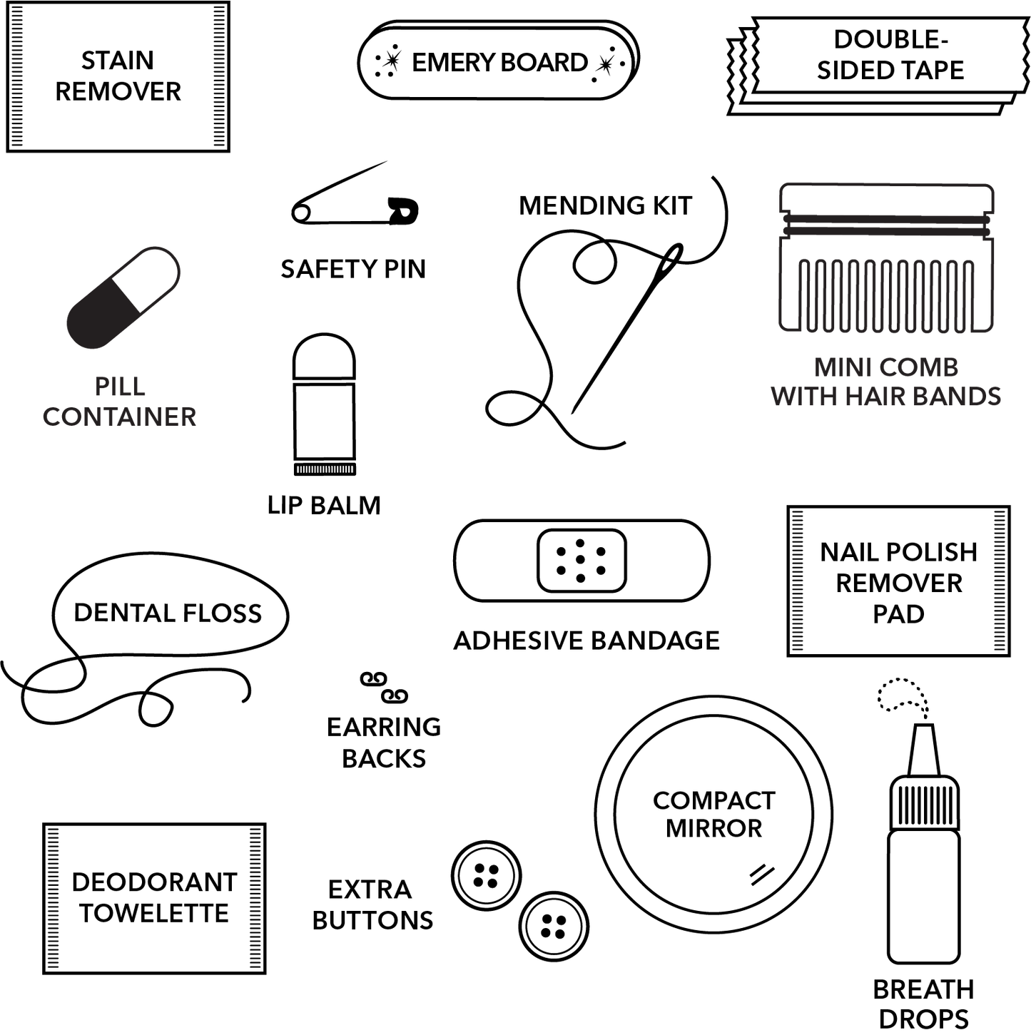 Rosé Glitter Minimergency Kit