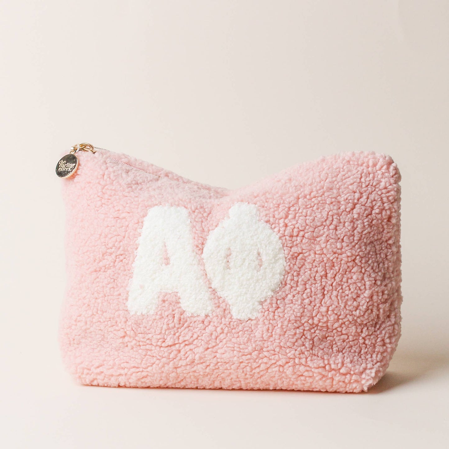Sorority Greek Letter Teddy Pouch - Blush