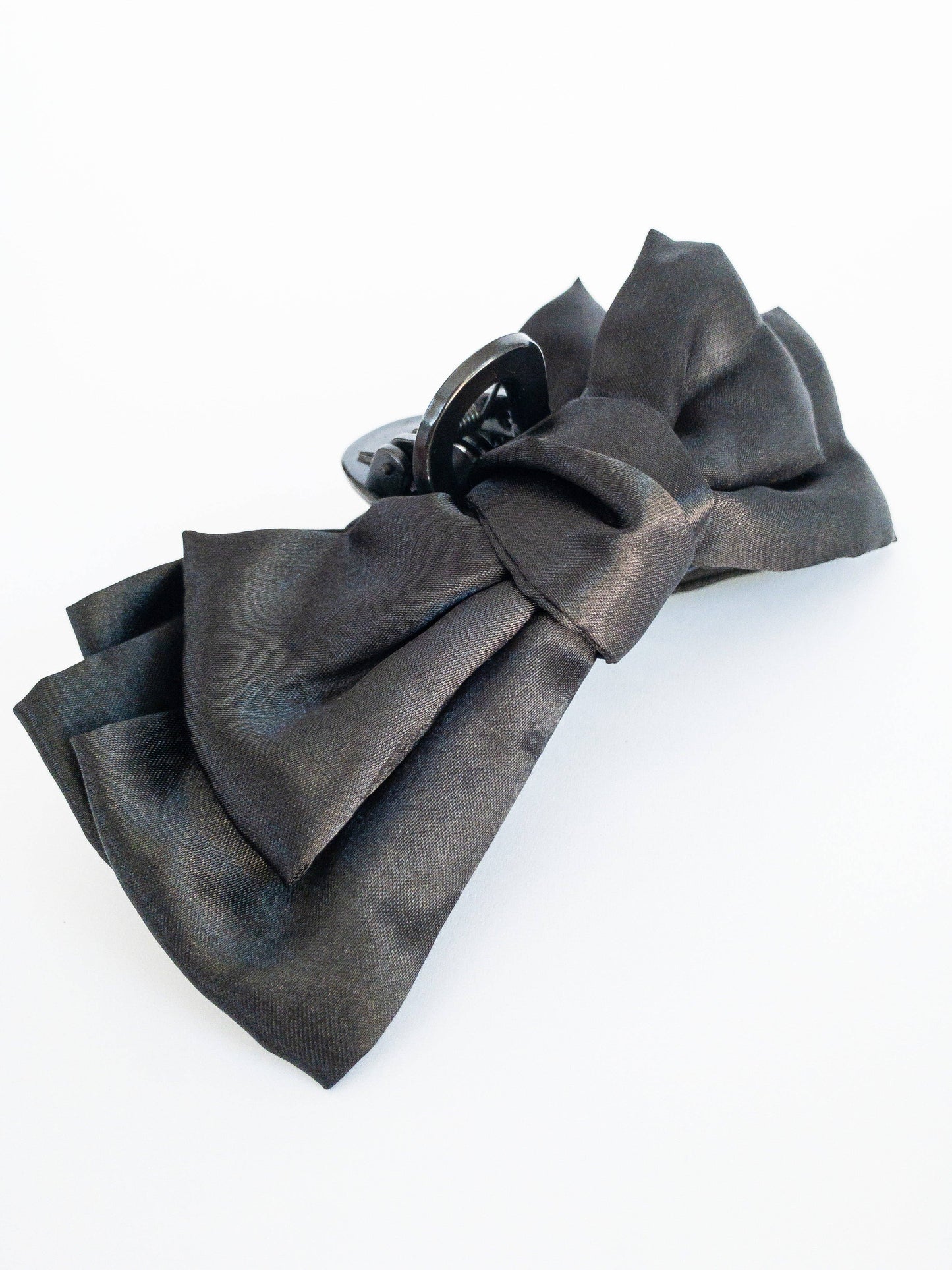 Mia Bow Hair Claw Clip in Jet Black
