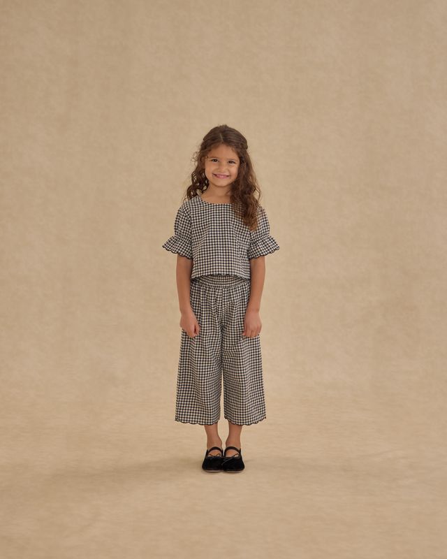 FRANCIE BLOUSE || BLACK GINGHAM