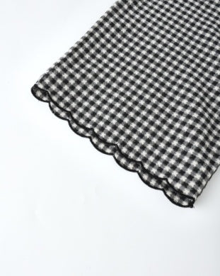 WIDE LEG PANT || BLACK GINGHAM