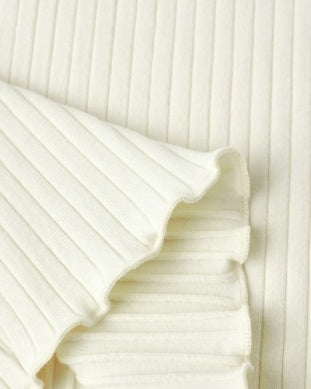 RIBBED LONG SLEEVE || IVORY