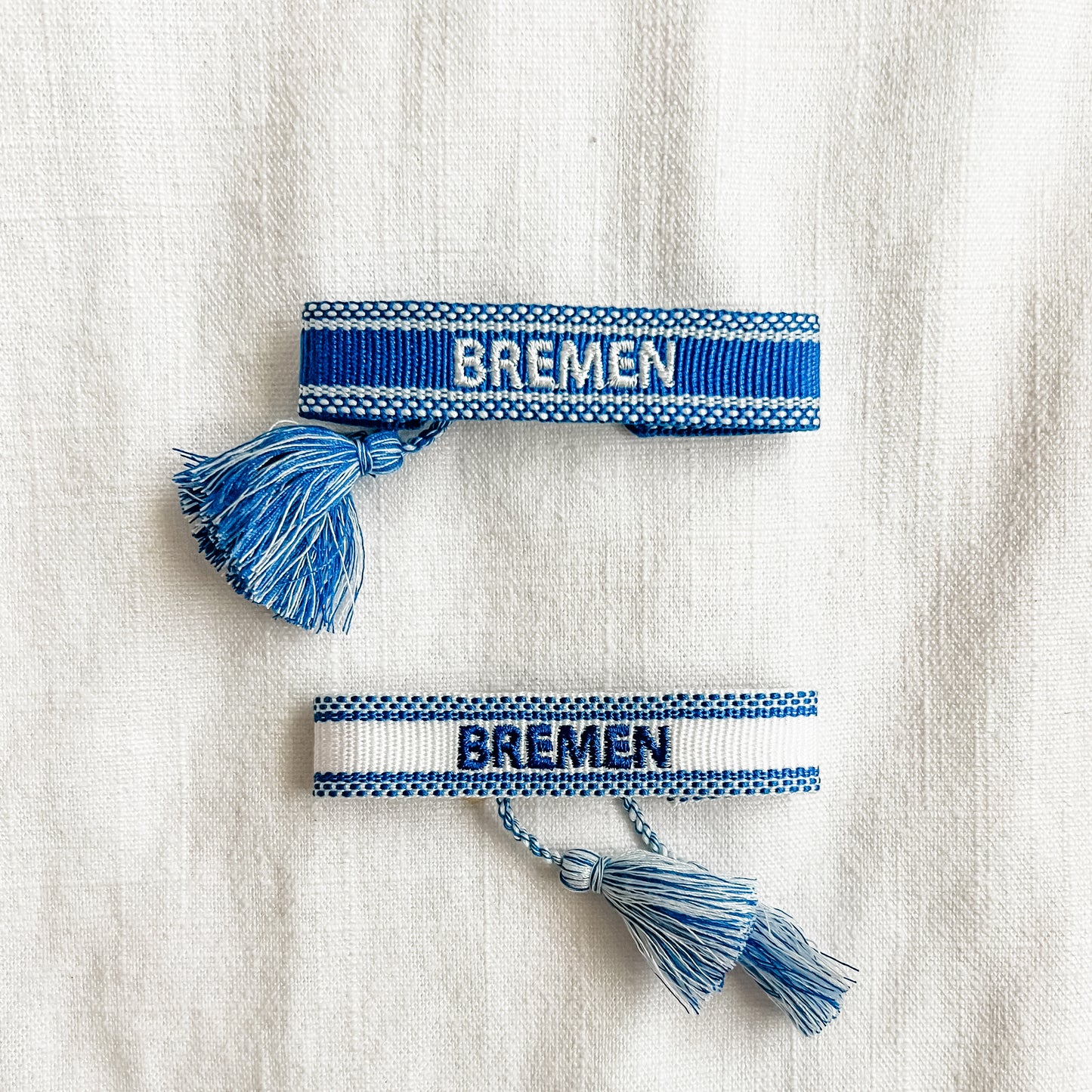 BREMEN School Spirit Embroidered Bracelet / Custom School Bracelet