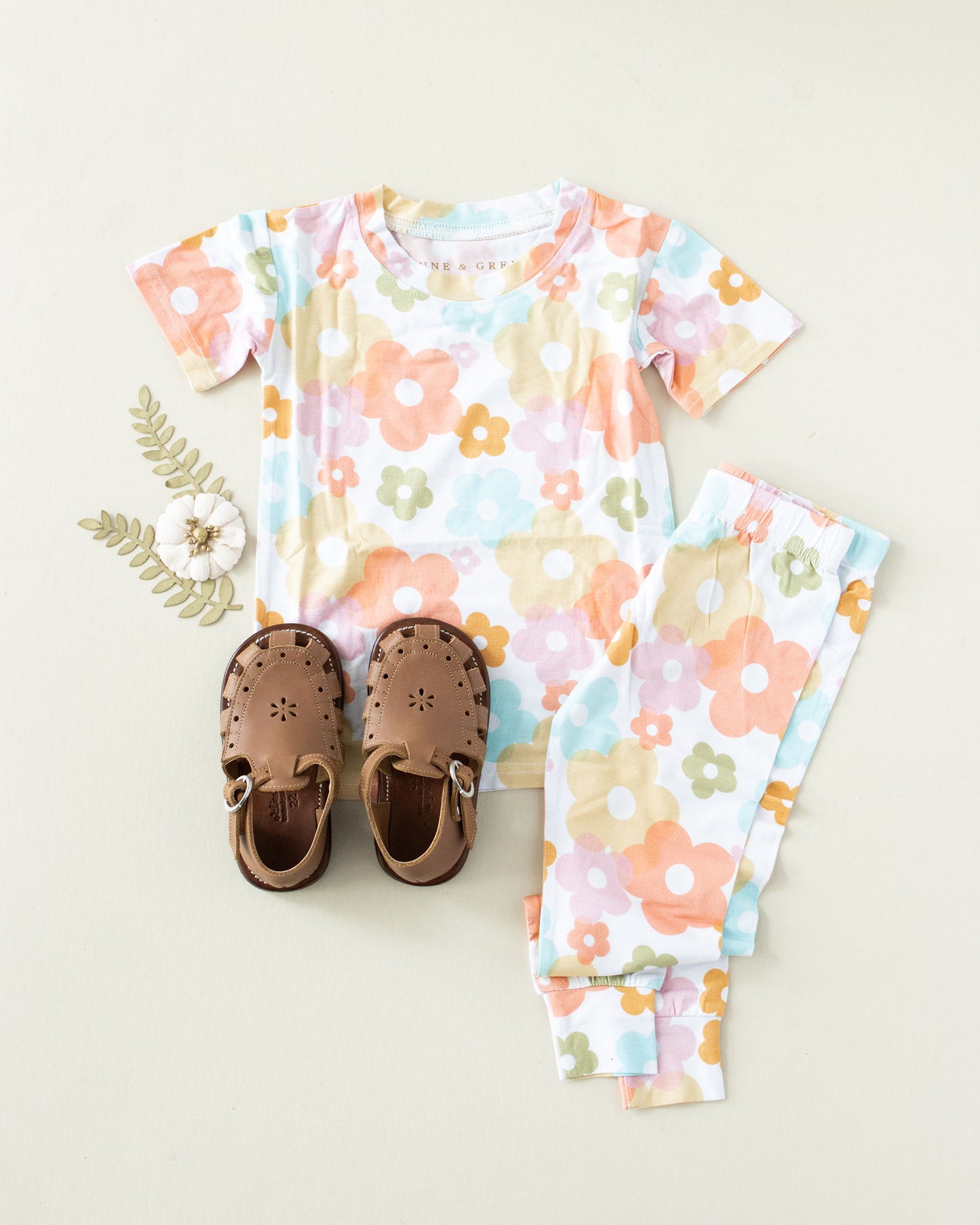 FLOWER pajamas two piece