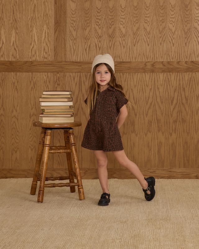 UTILITY ROMPER || LEOPARD