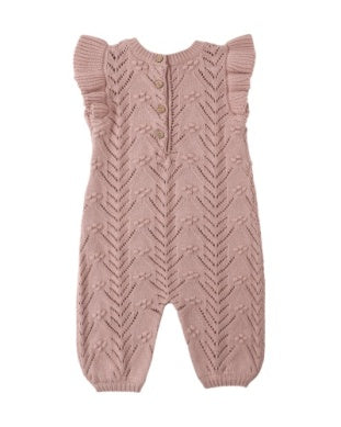 Mira Knit Romper || Mauve