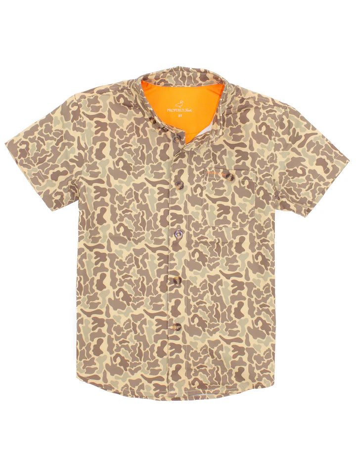 Properly Tied Boys Sportsman Field Shirt Vintage Camo