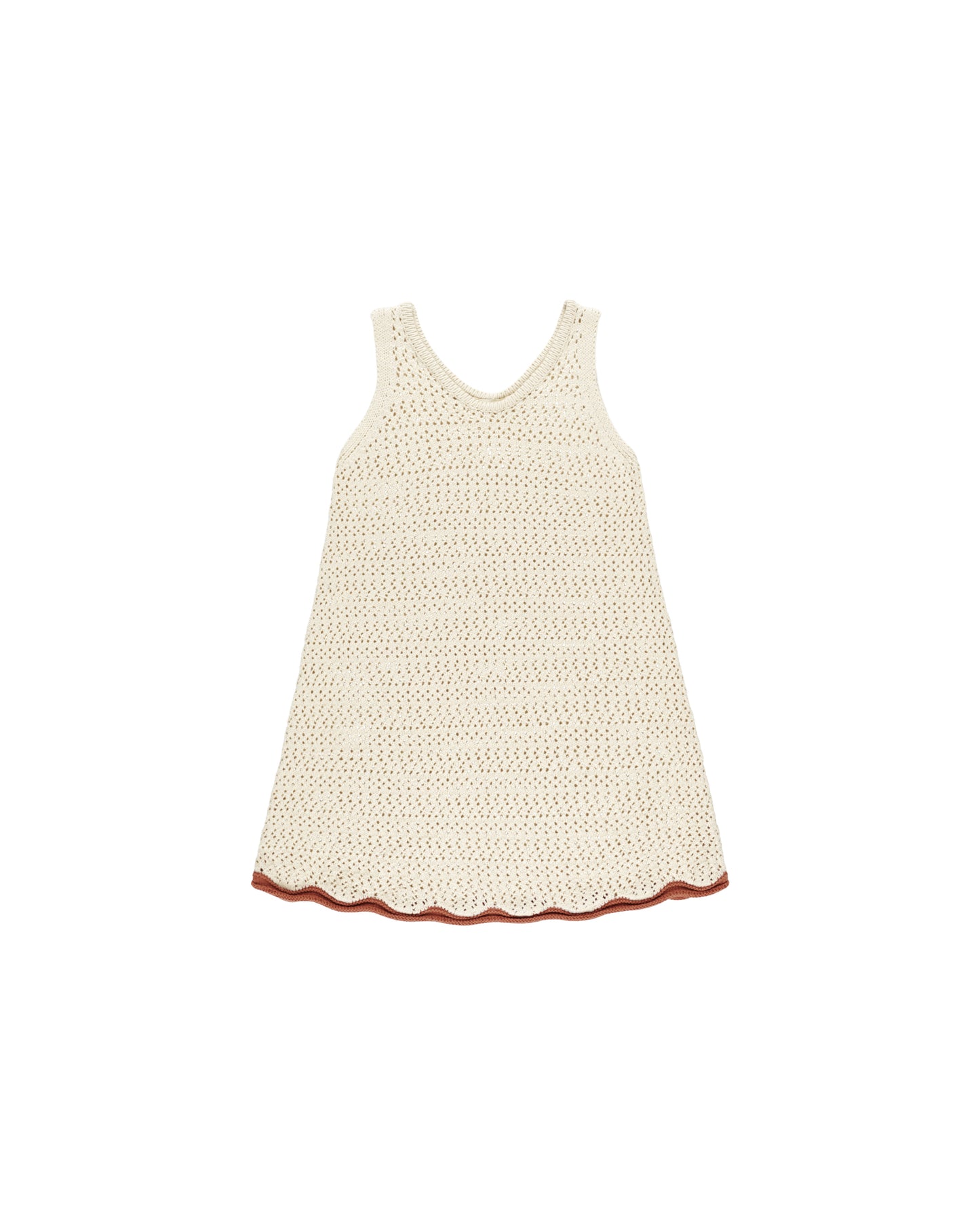CROCHET TANK MINI DRESS || NATURAL