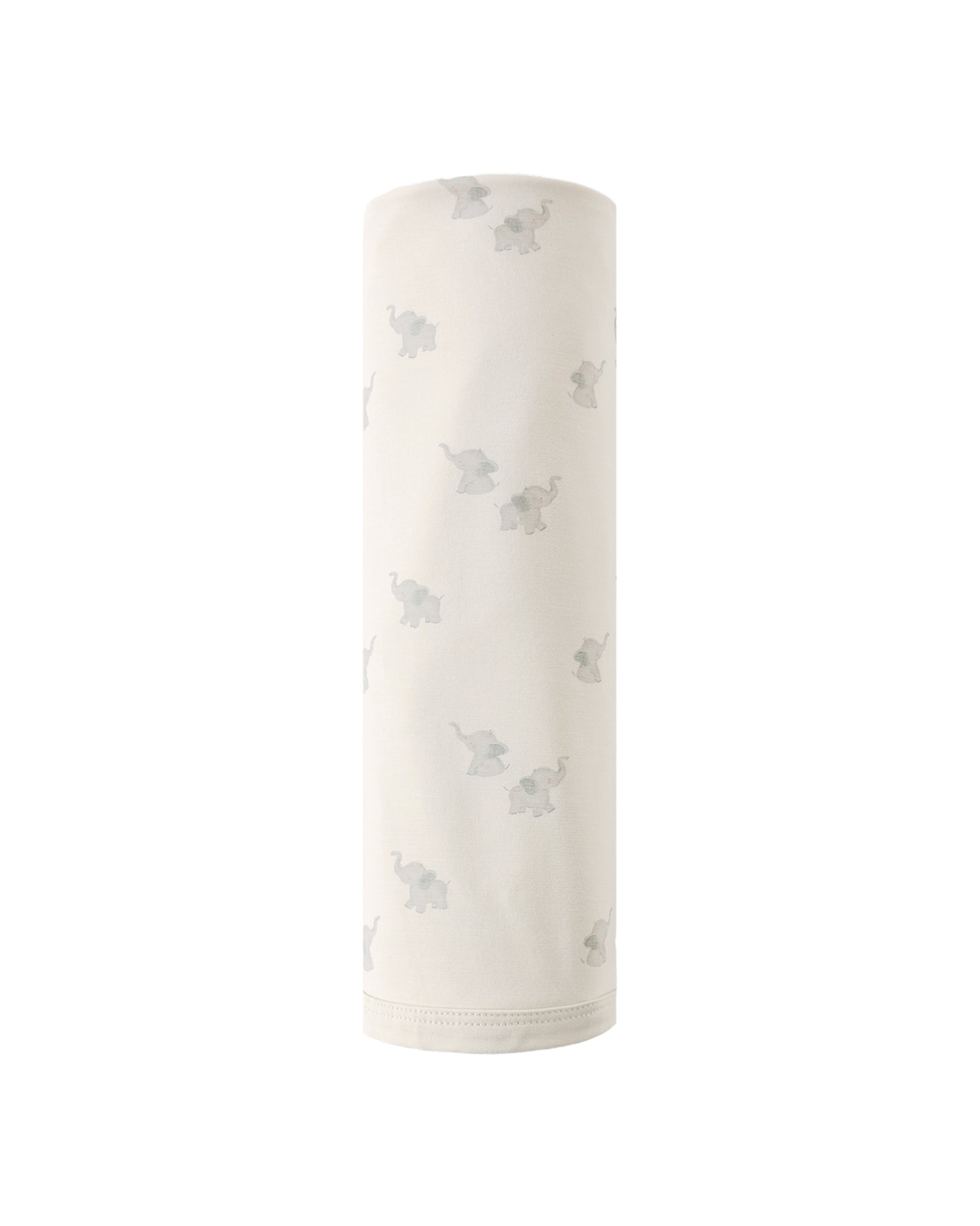 Cream & Elephant bamboo baby swaddle