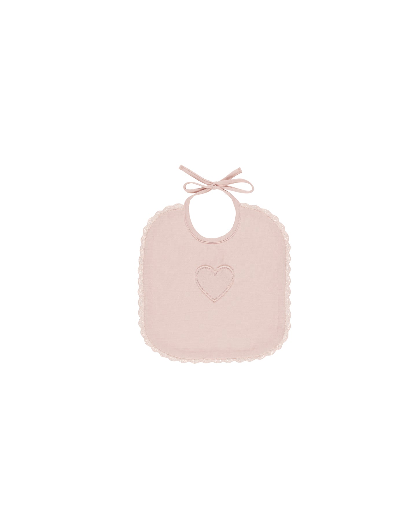 WOVEN TIE BIB || BUBBLEGUM