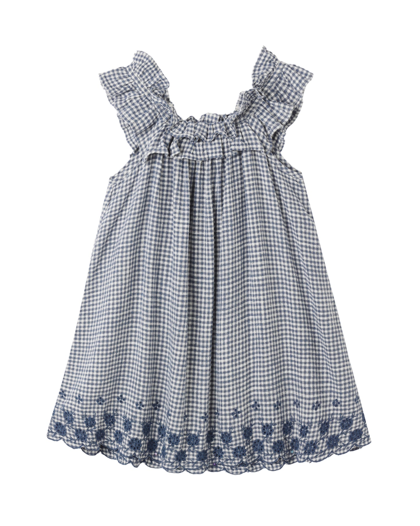 LENNON DRESS MARINE GINGHAM