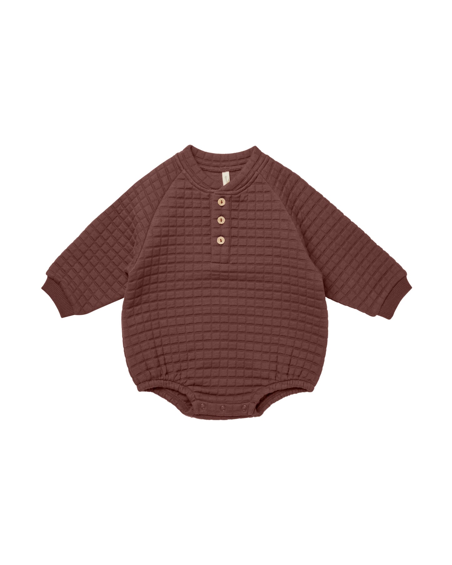 HENLEY BUBBLE ROMPER || PLUM