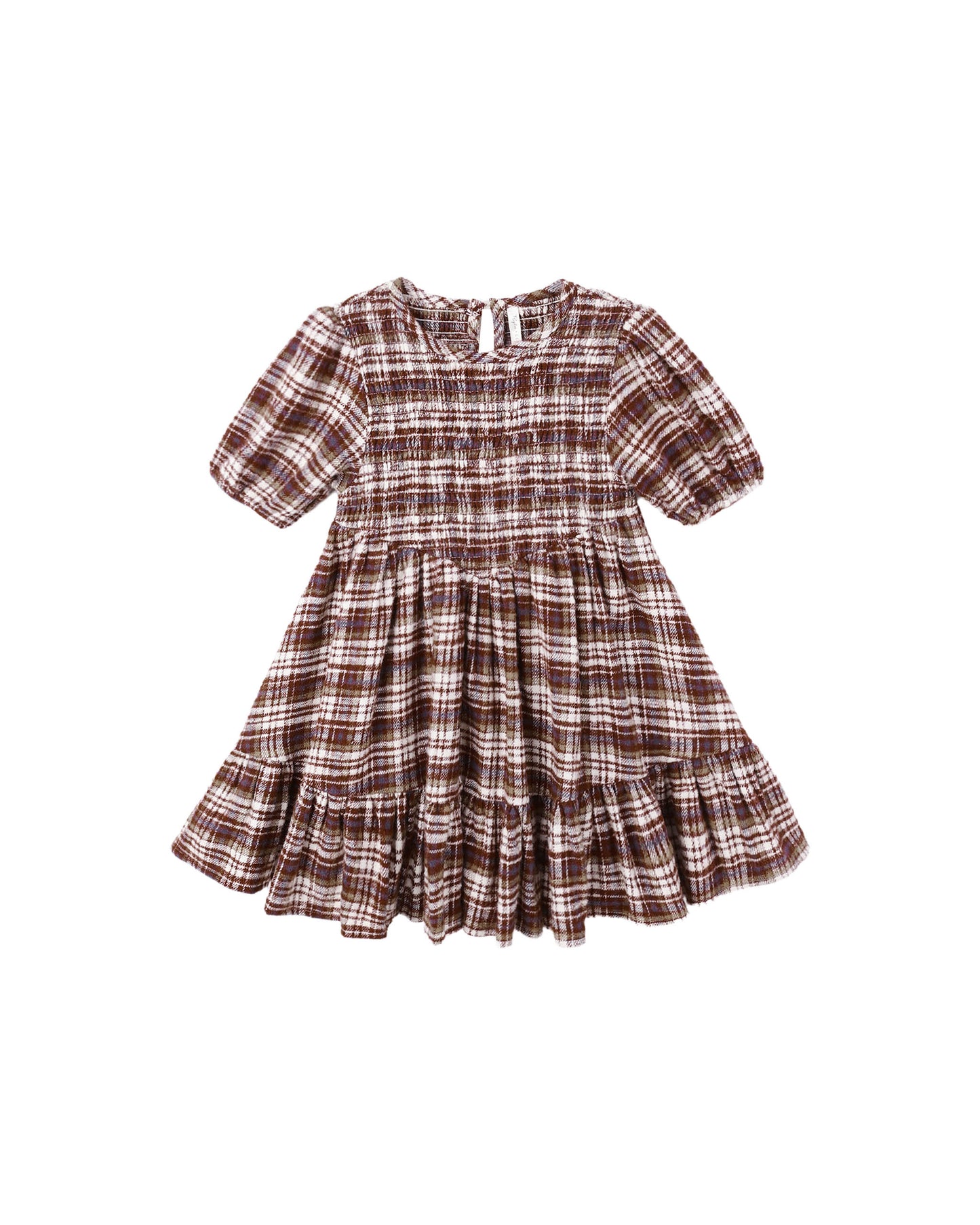 INDIA DRESS || BURGUNDY PLAID