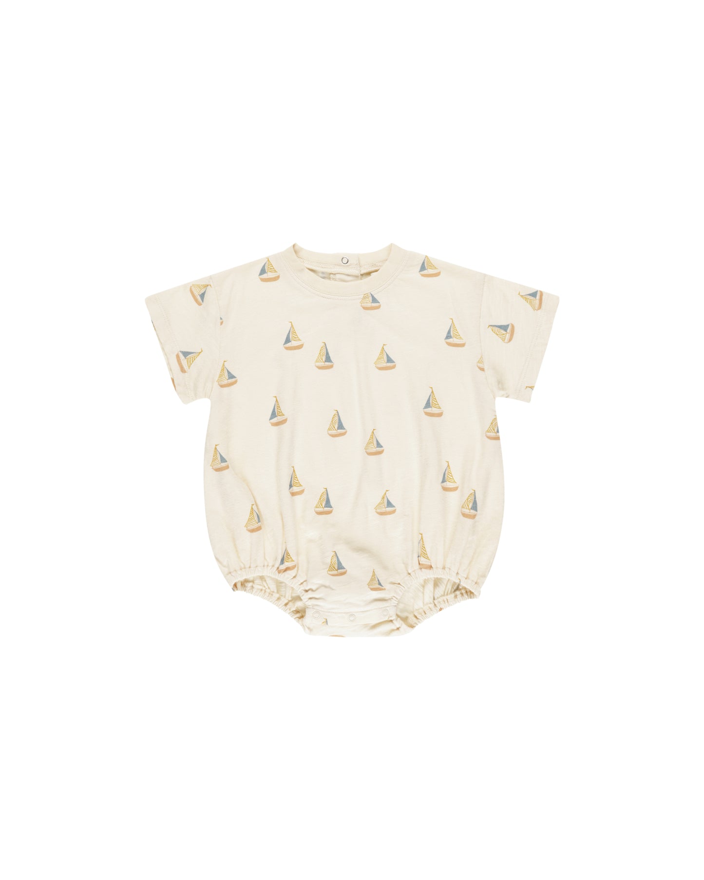 RELAXED BUBBLE ROMPER || SAILBOATS
