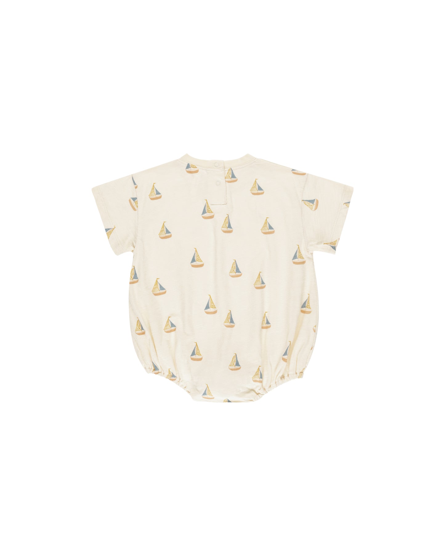 RELAXED BUBBLE ROMPER || SAILBOATS