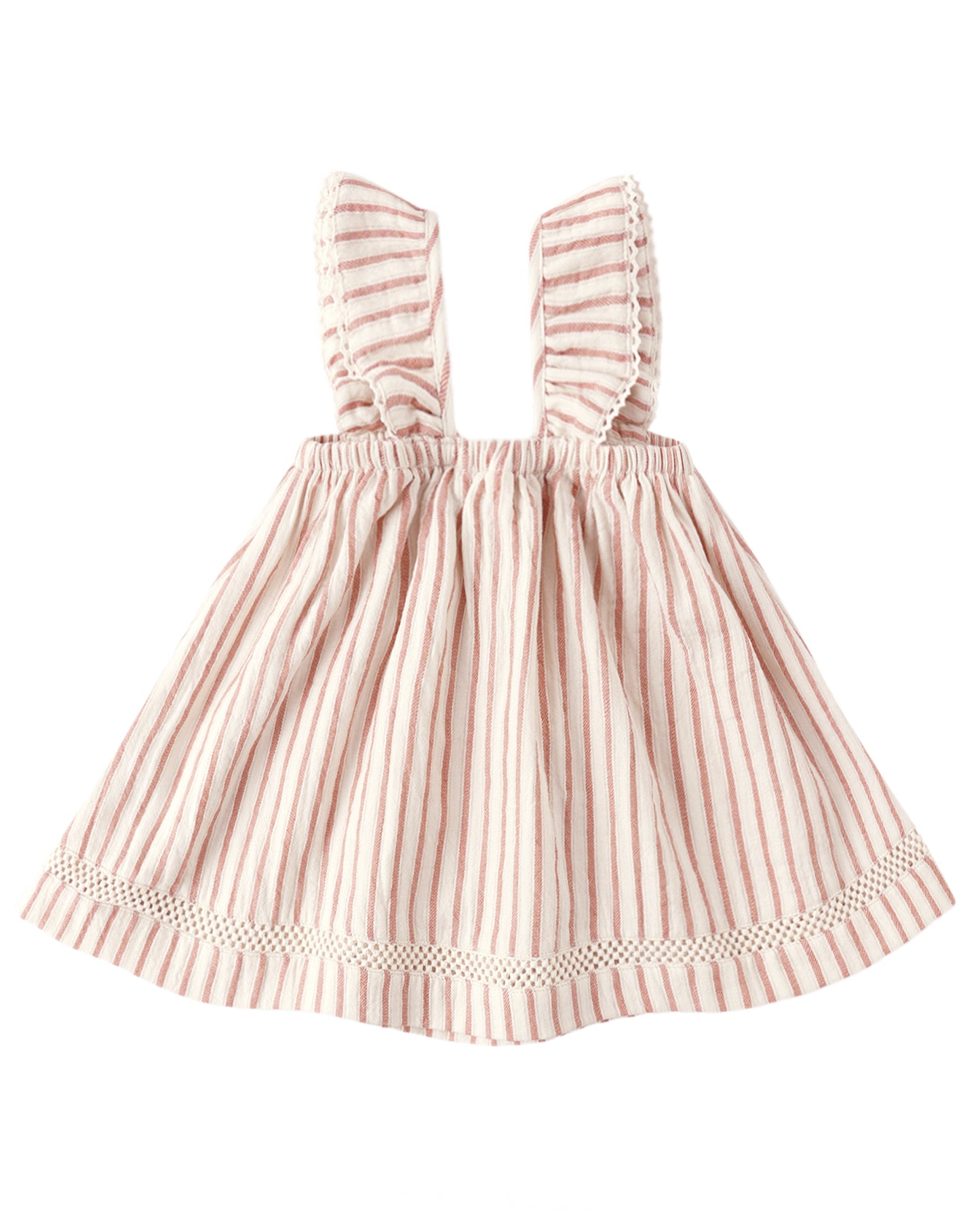 RUFFLE TANK DRESS VINTAGE STRIPE