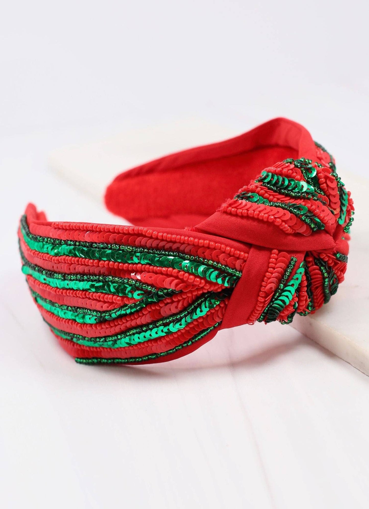 Reynolds Embellished Headband RED GREEN