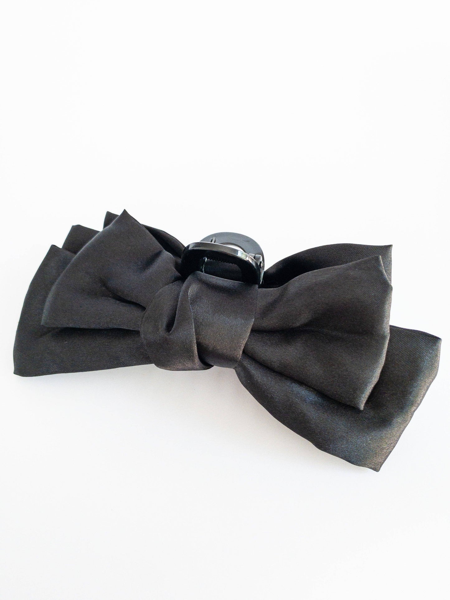 Mia Bow Hair Claw Clip in Jet Black