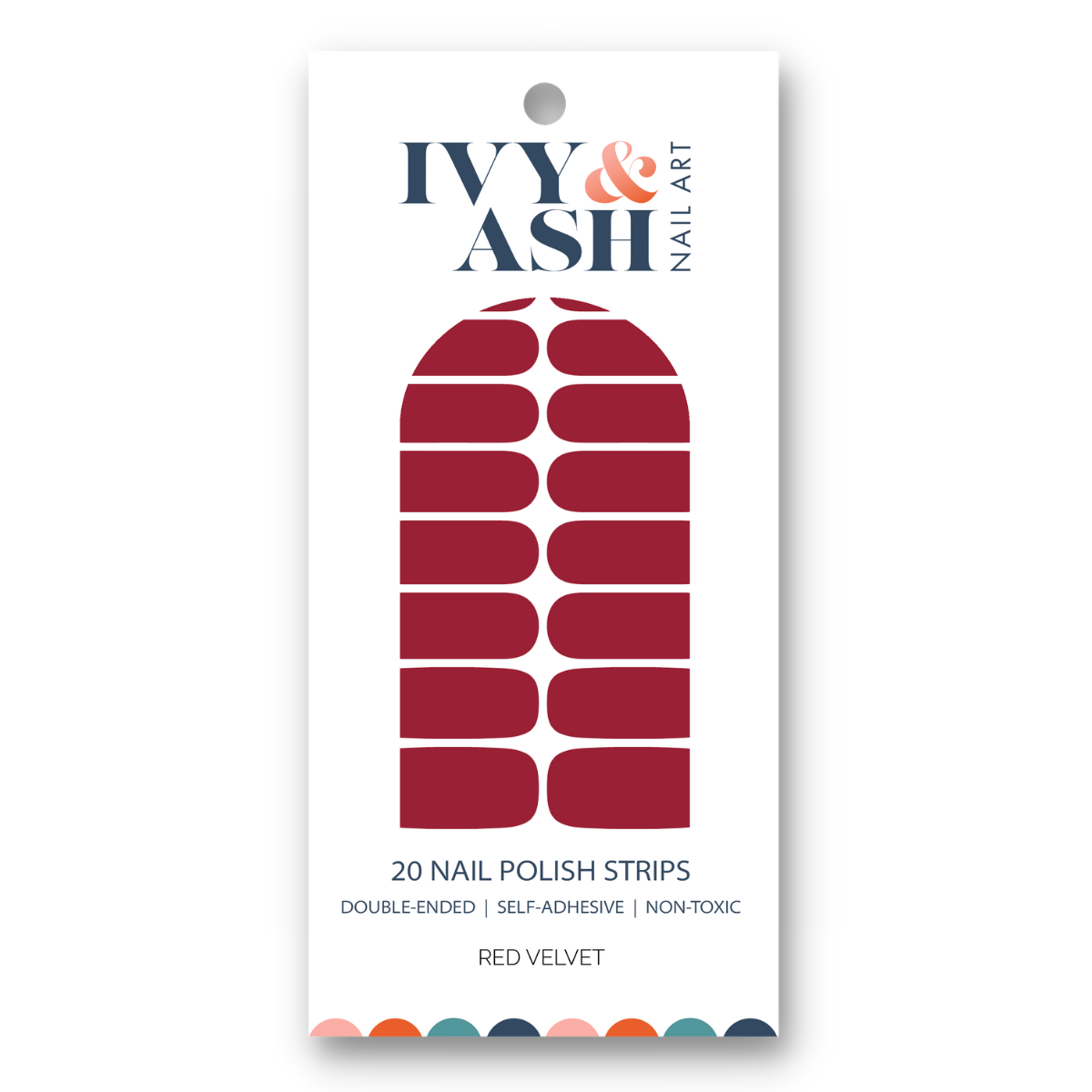 Red Velvet | Deep Red Valentine's Day Nail Polish Stickers