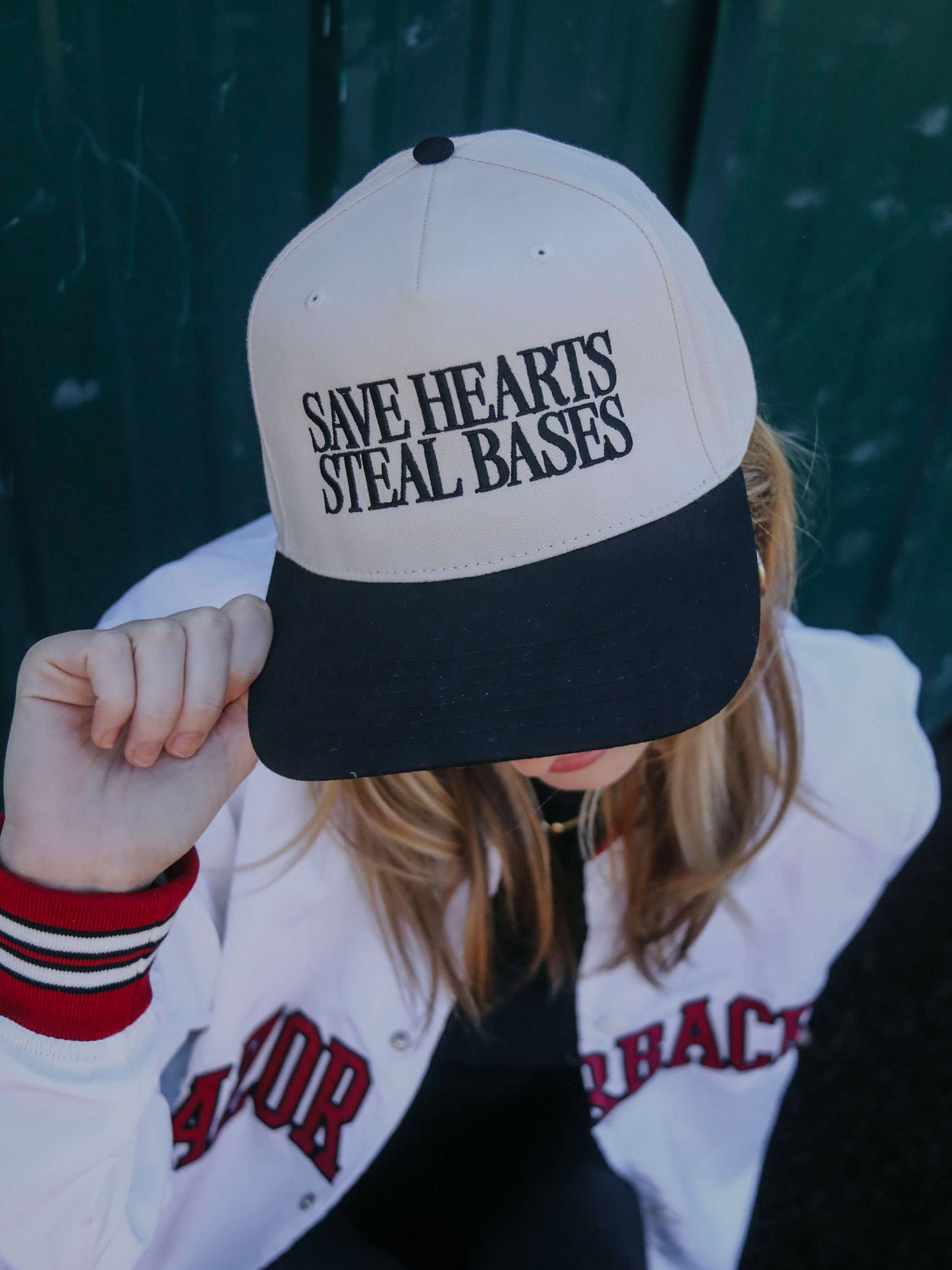 Save Hearts Steal Bases Two Tone Trucker Hat