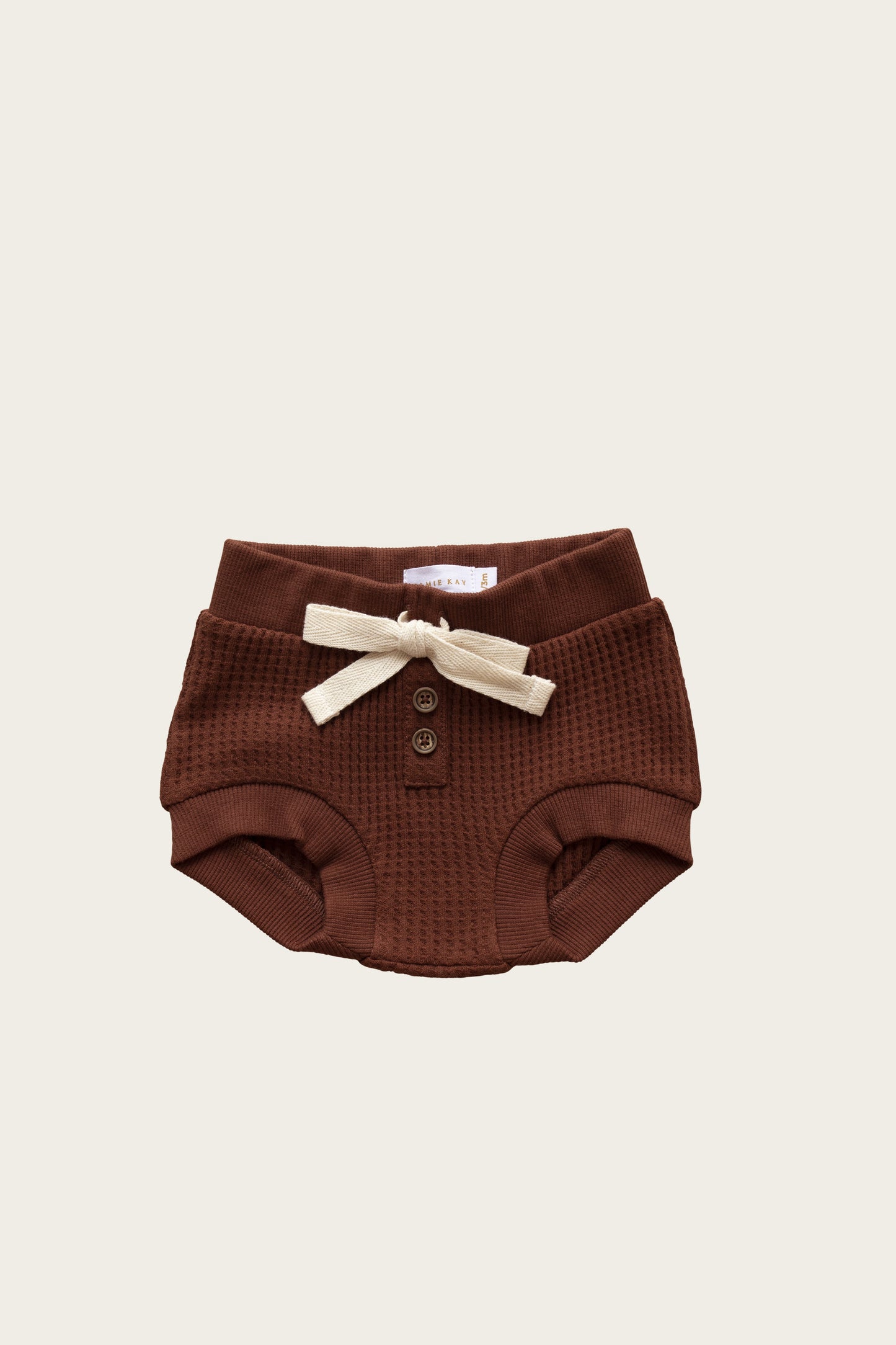 ORGANIC COTTON WAFFLE AIDEN SHORT (BLOOMER )- CHERRY