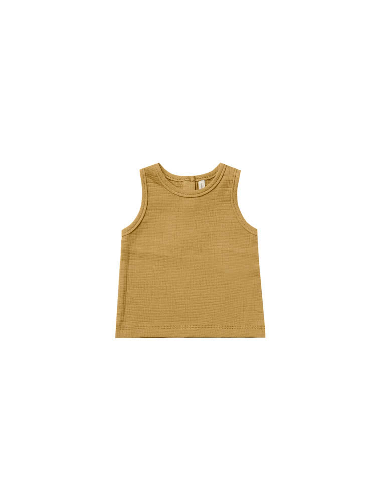 woven tank | ocre