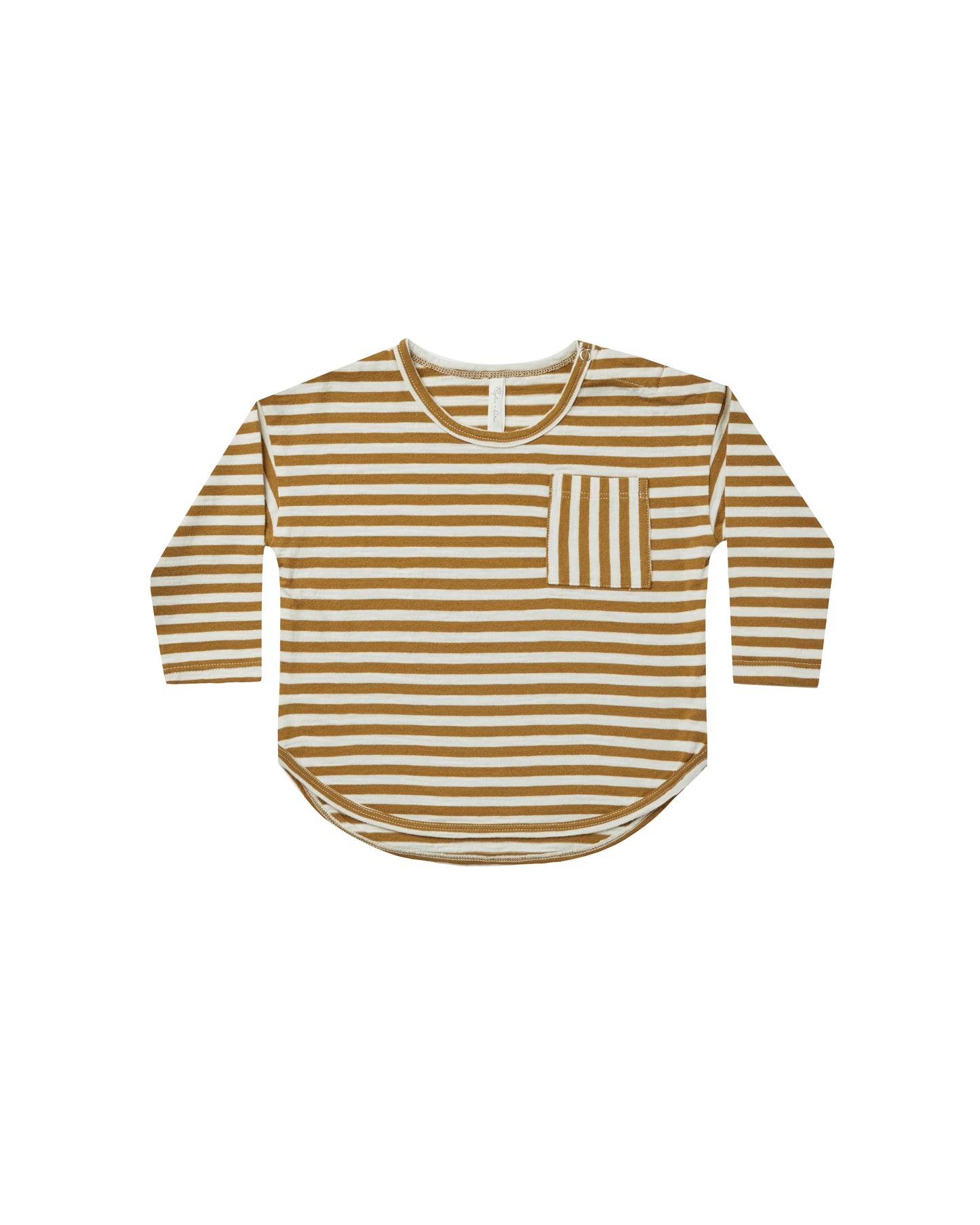 LONG SLEEVE POCKET TEE || CHARTREUSE STRIPE