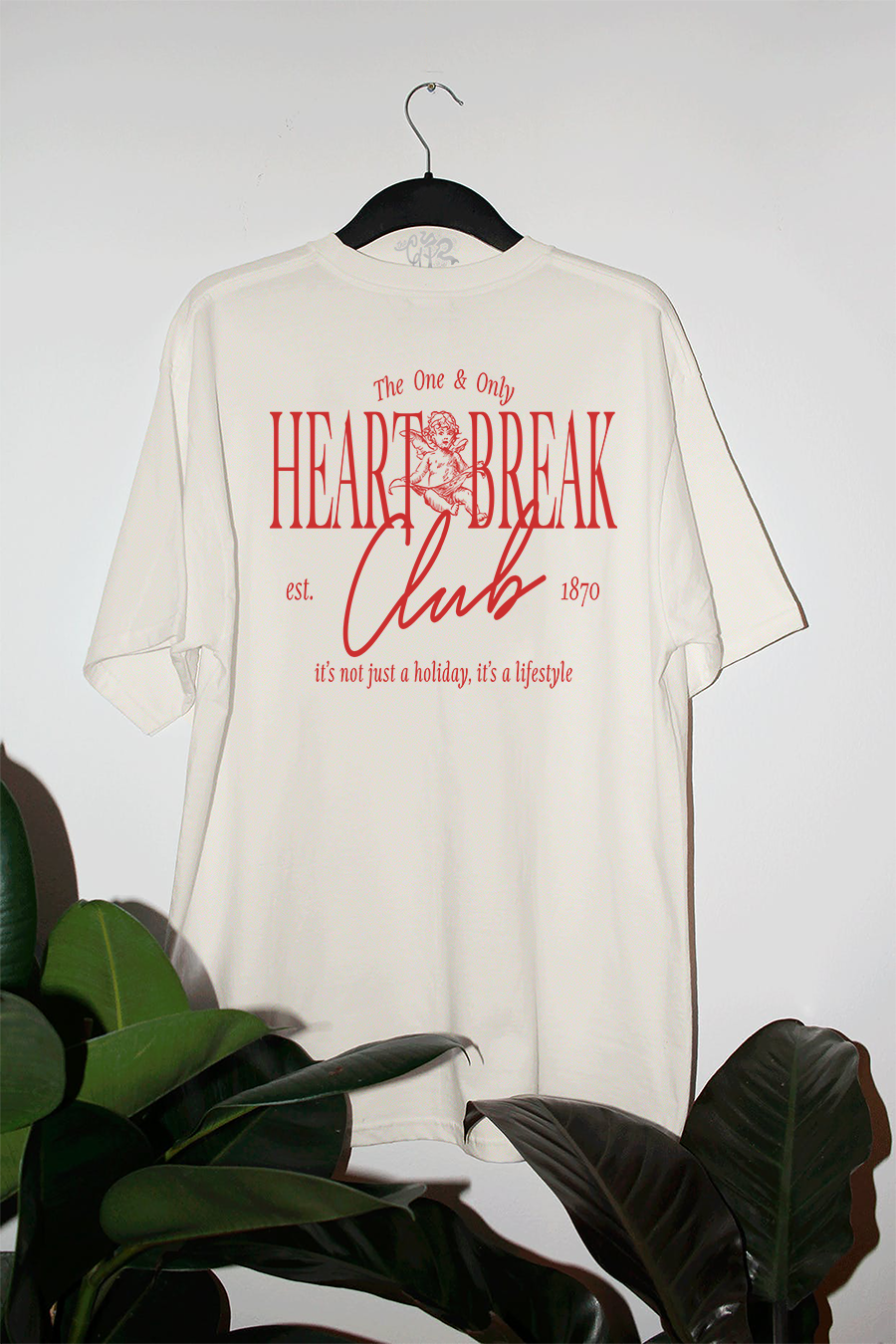 Heart Beak Club Oversized TShirt | Valentines Day