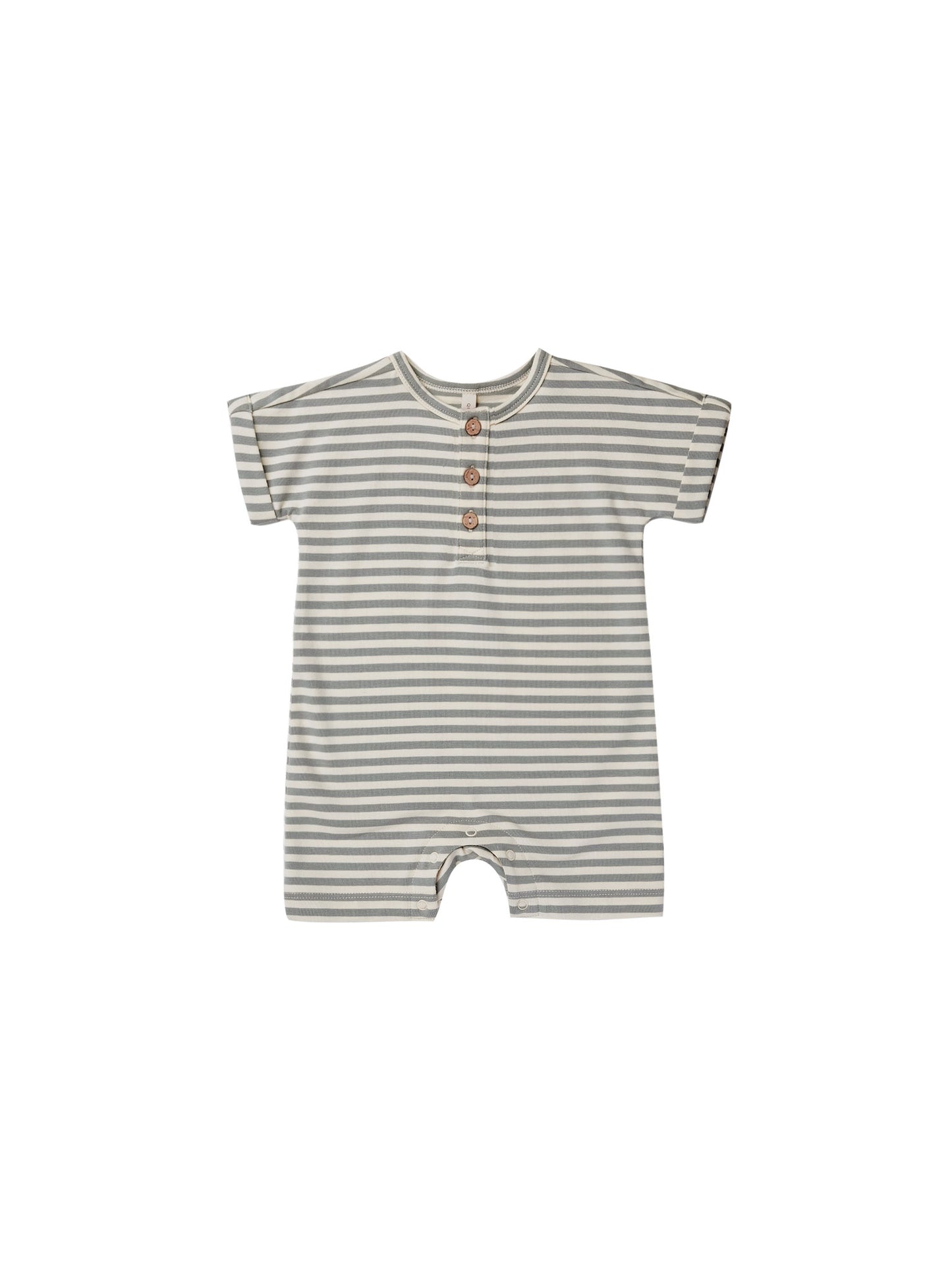 SHORT SLEEVE ONE-PIECE | SEA GREEN STRIPE