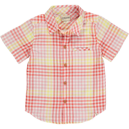 NEWPORT // Coral/yellow plaid // Henry & Me