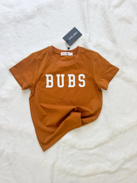 BUBS tee (rust)