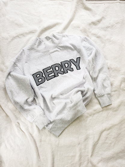 BERRY Gingham Mockneck