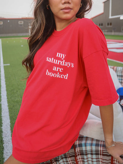 SATURDAY TAILGATING CLUB RED TEE (FRONT + BACK)