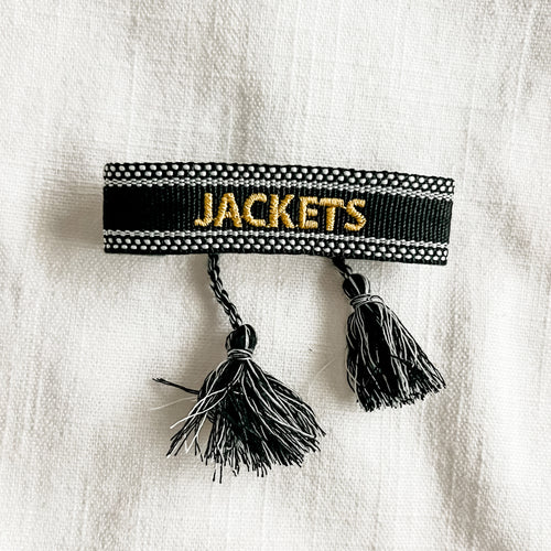 JACKETS School Spirit Embroidered Bracelet