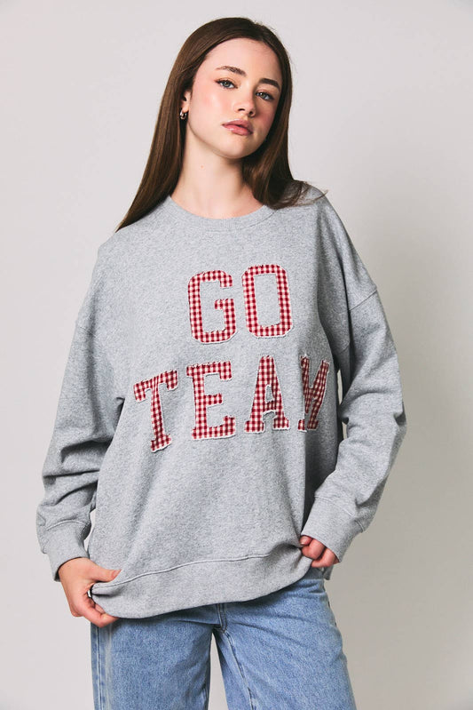 GO TEAM GRAPHIC SWEATSHIRT