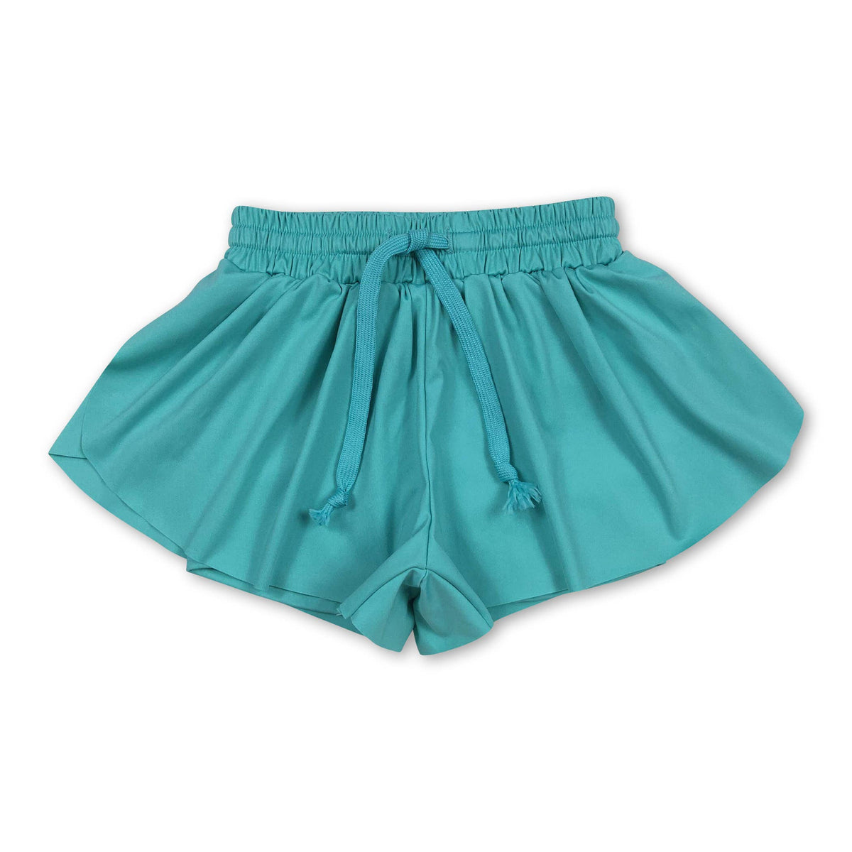 Blue kids girls activewear summer yoga shorts