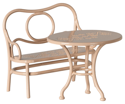 Café set, Mouse, Big - Pale pink
