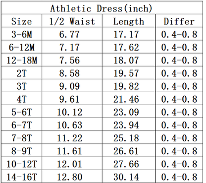 Multi colors kids girls summer athletic dresses