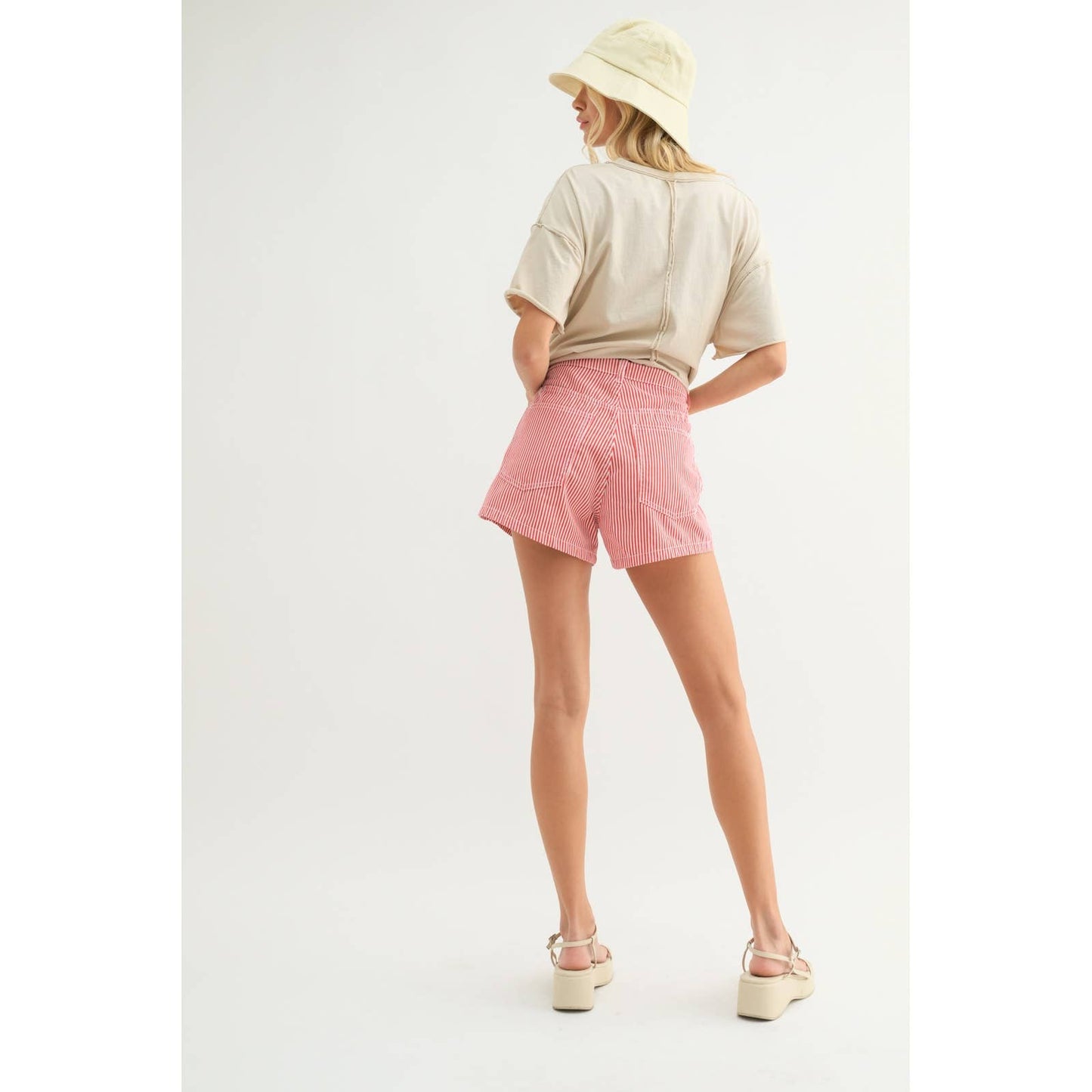 STRIPED DENIM SHORTS / WL24-9858