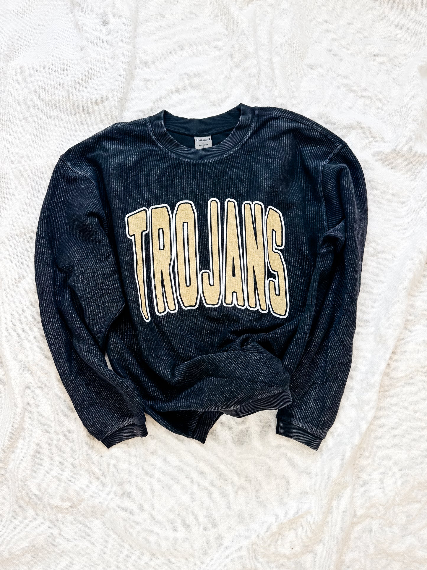 TROJANS corded crew black