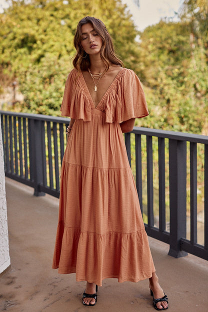 Flutter sleeve dress