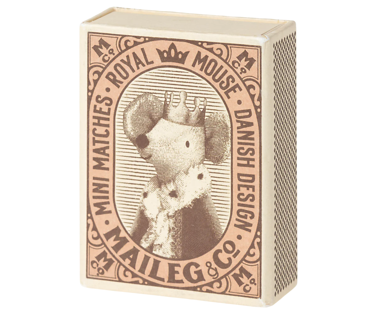 Sleepy/wakey baby mouse in matchbox- rose