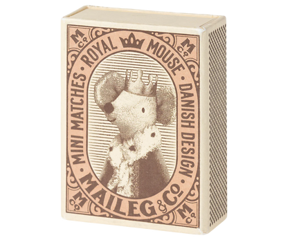 Sleepy/wakey baby mouse in matchbox- rose