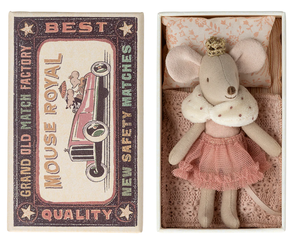 Princess mouse, little sister in matchbox