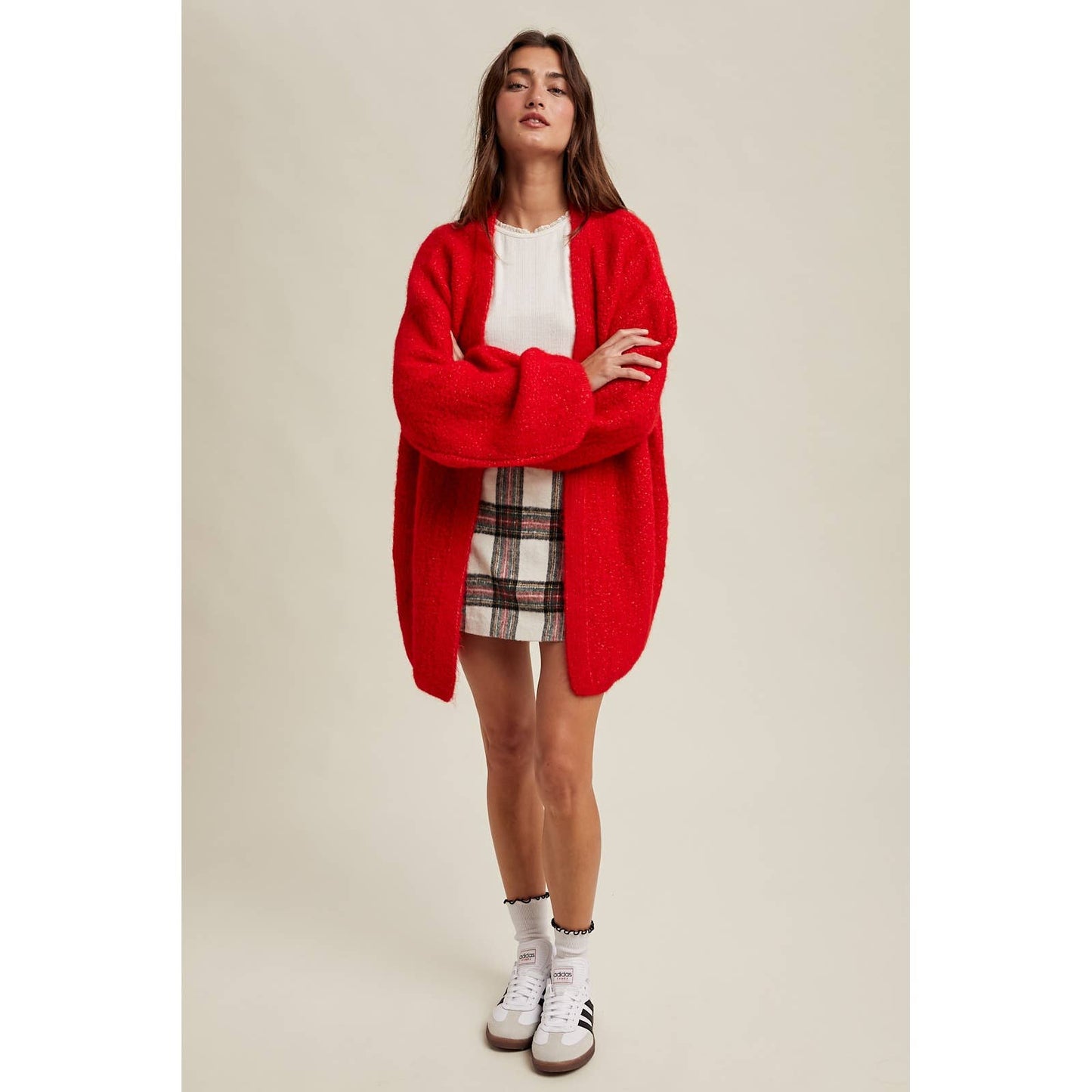 BRUSHED PLAID MINI SKIRT / WL25-11081